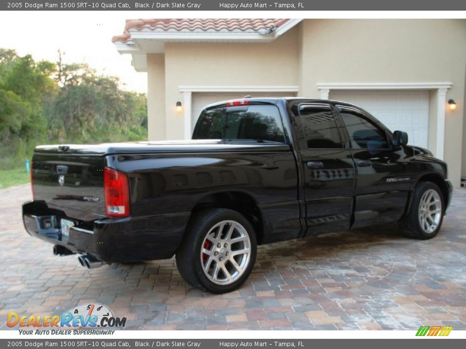 2005 Dodge Ram 1500 SRT-10 Quad Cab Black / Dark Slate Gray Photo #15