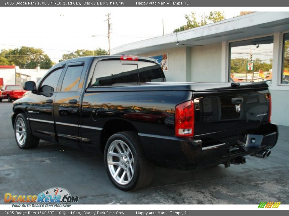 2005 Dodge Ram 1500 SRT-10 Quad Cab Black / Dark Slate Gray Photo #16