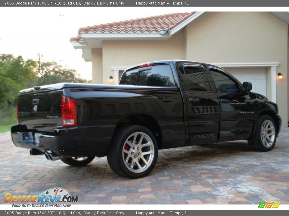 2005 Dodge Ram 1500 SRT-10 Quad Cab Black / Dark Slate Gray Photo #17