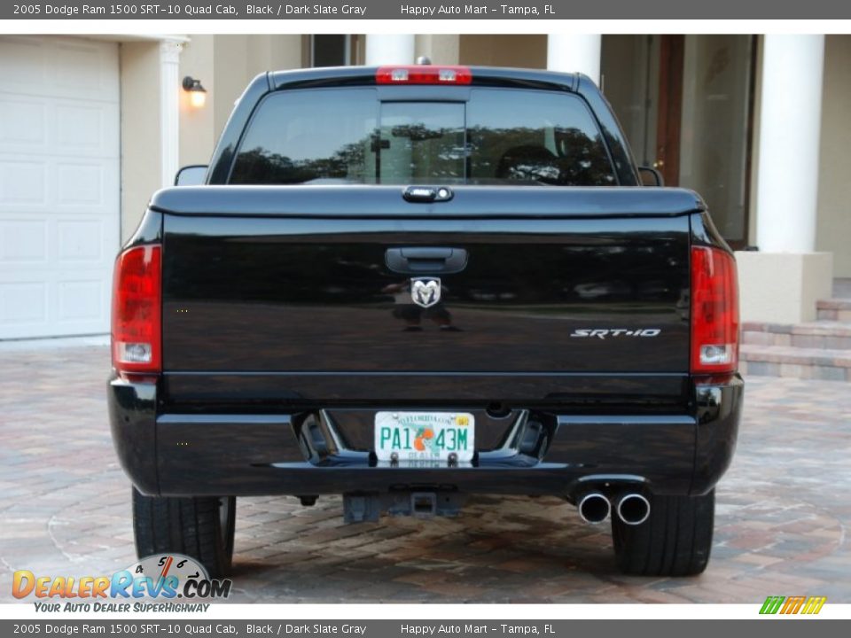 2005 Dodge Ram 1500 SRT-10 Quad Cab Black / Dark Slate Gray Photo #18