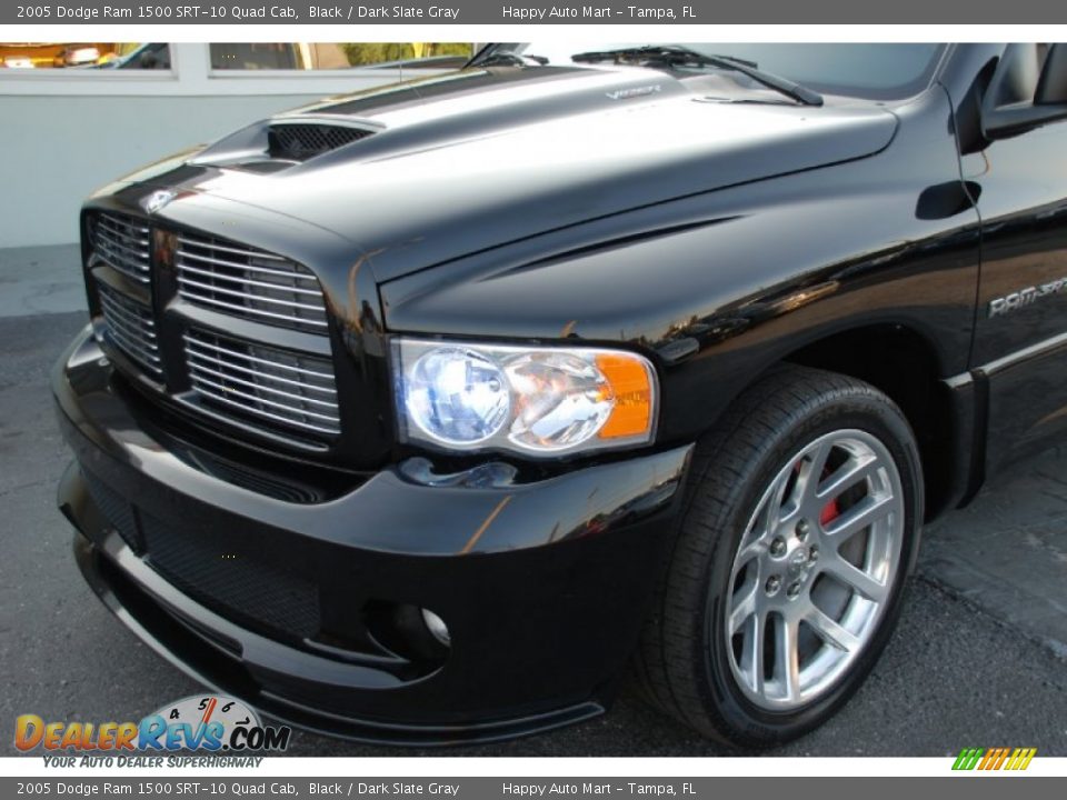 2005 Dodge Ram 1500 SRT-10 Quad Cab Black / Dark Slate Gray Photo #22