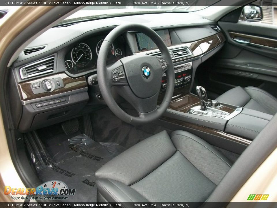 Black Interior - 2011 BMW 7 Series 750Li xDrive Sedan Photo #10