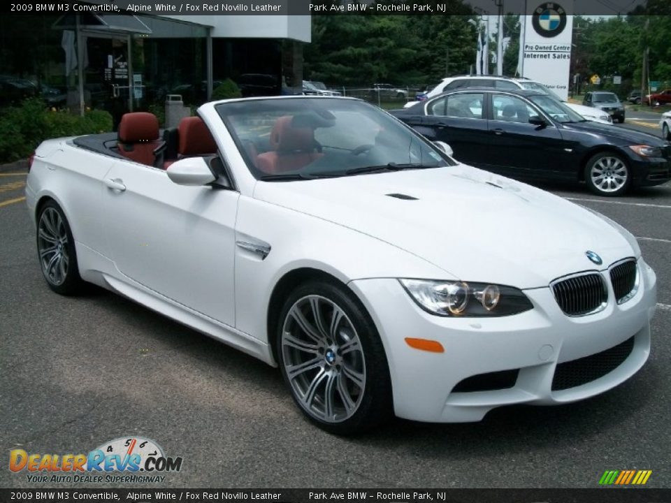 2009 BMW M3 Convertible Alpine White / Fox Red Novillo Leather Photo #3