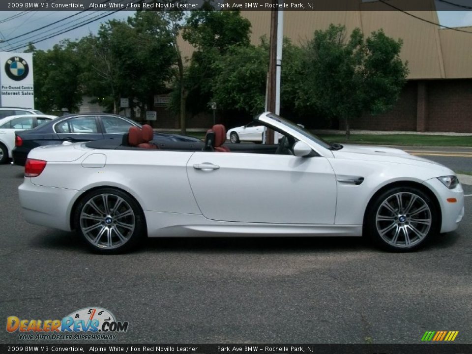 2009 BMW M3 Convertible Alpine White / Fox Red Novillo Leather Photo #4