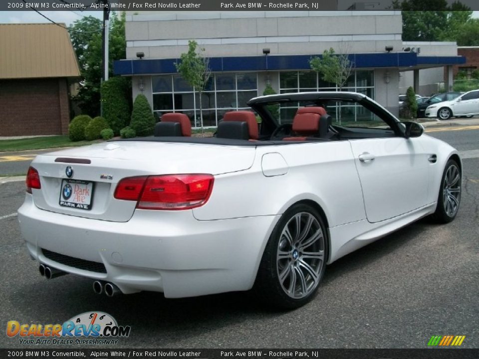 2009 BMW M3 Convertible Alpine White / Fox Red Novillo Leather Photo #5
