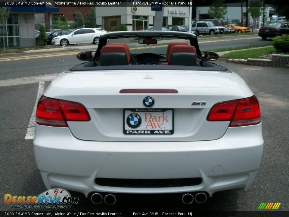 2009 BMW M3 Convertible Alpine White / Fox Red Novillo Leather Photo #6