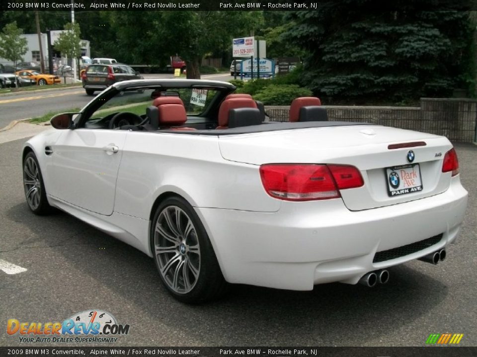 2009 BMW M3 Convertible Alpine White / Fox Red Novillo Leather Photo #7