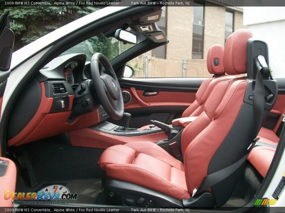 Fox Red Novillo Leather Interior - 2009 BMW M3 Convertible Photo #11