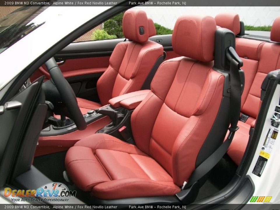 Fox Red Novillo Leather Interior - 2009 BMW M3 Convertible Photo #12