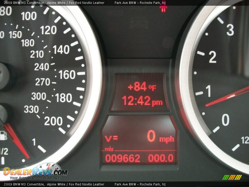 2009 BMW M3 Convertible Alpine White / Fox Red Novillo Leather Photo #17