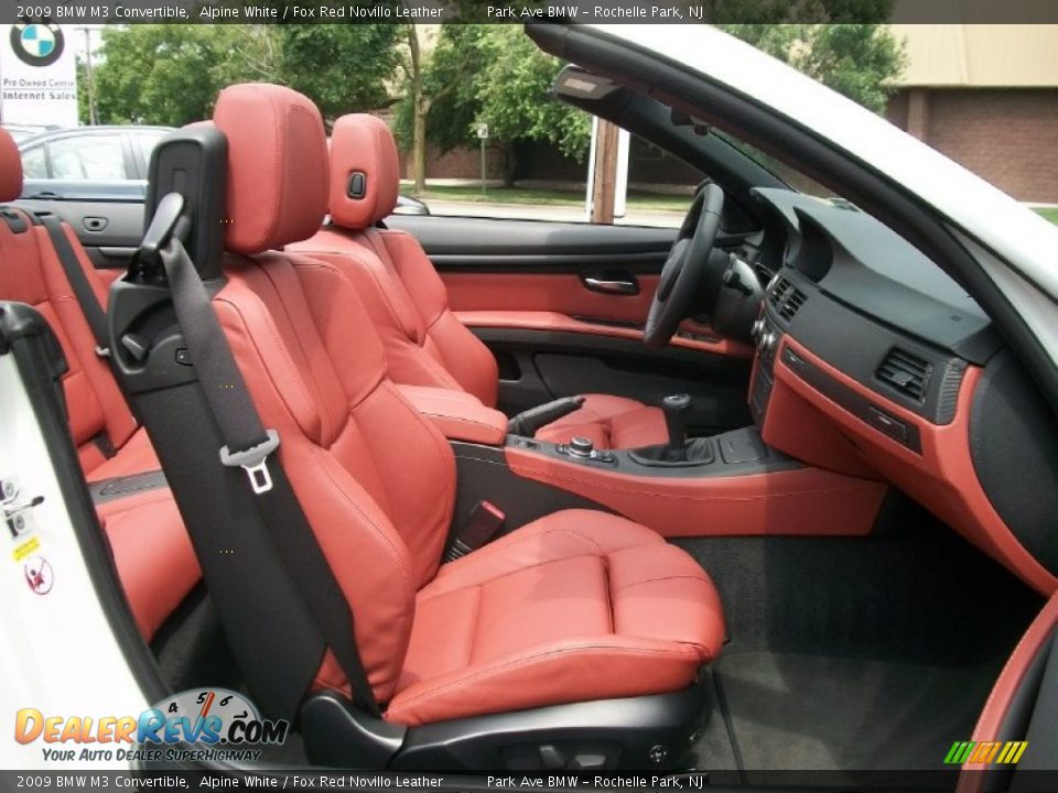 Fox Red Novillo Leather Interior - 2009 BMW M3 Convertible Photo #25