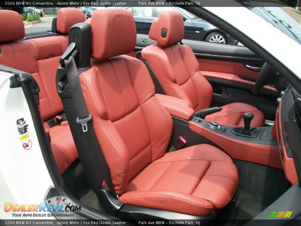 Fox Red Novillo Leather Interior - 2009 BMW M3 Convertible Photo #26