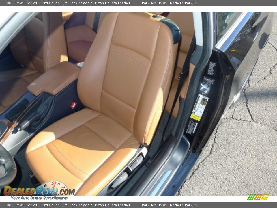 2009 BMW 3 Series 328xi Coupe Jet Black / Saddle Brown Dakota Leather Photo #25