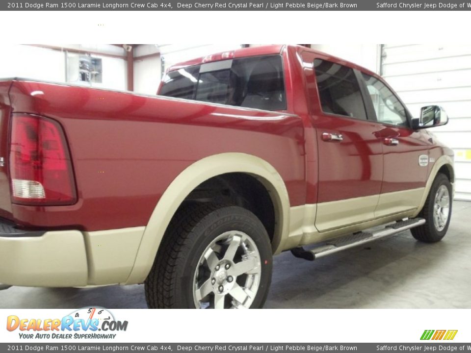 2011 Dodge Ram 1500 Laramie Longhorn Crew Cab 4x4 Deep Cherry Red Crystal Pearl / Light Pebble Beige/Bark Brown Photo #10