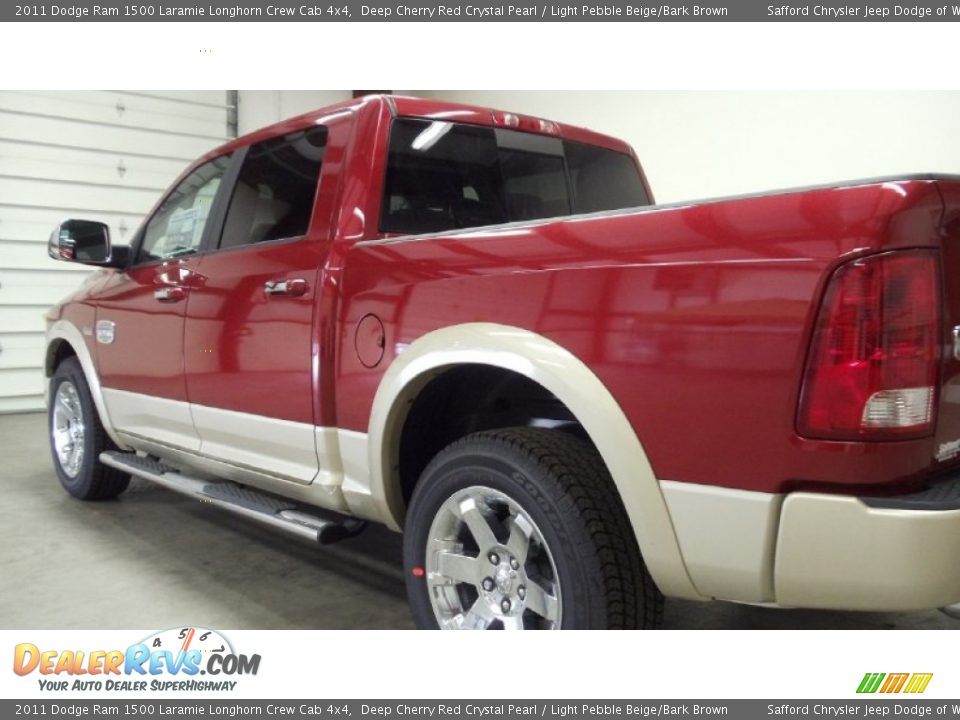 2011 Dodge Ram 1500 Laramie Longhorn Crew Cab 4x4 Deep Cherry Red Crystal Pearl / Light Pebble Beige/Bark Brown Photo #11