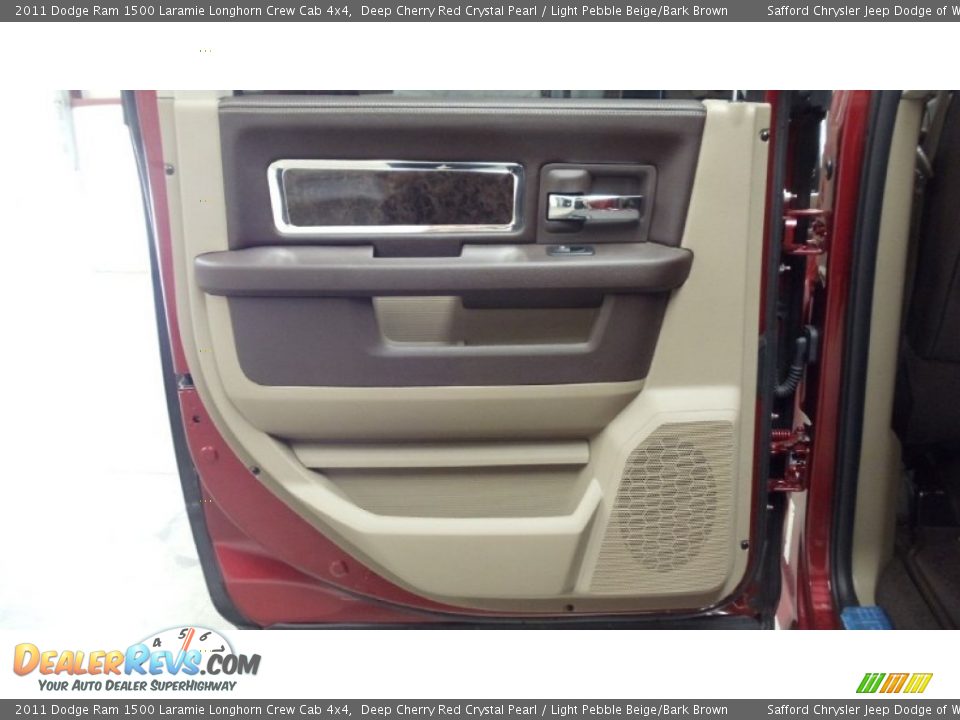 2011 Dodge Ram 1500 Laramie Longhorn Crew Cab 4x4 Deep Cherry Red Crystal Pearl / Light Pebble Beige/Bark Brown Photo #30