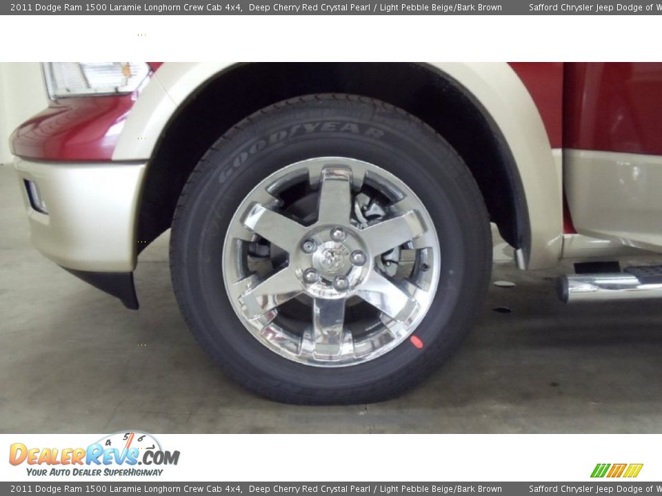 2011 Dodge Ram 1500 Laramie Longhorn Crew Cab 4x4 Deep Cherry Red Crystal Pearl / Light Pebble Beige/Bark Brown Photo #33