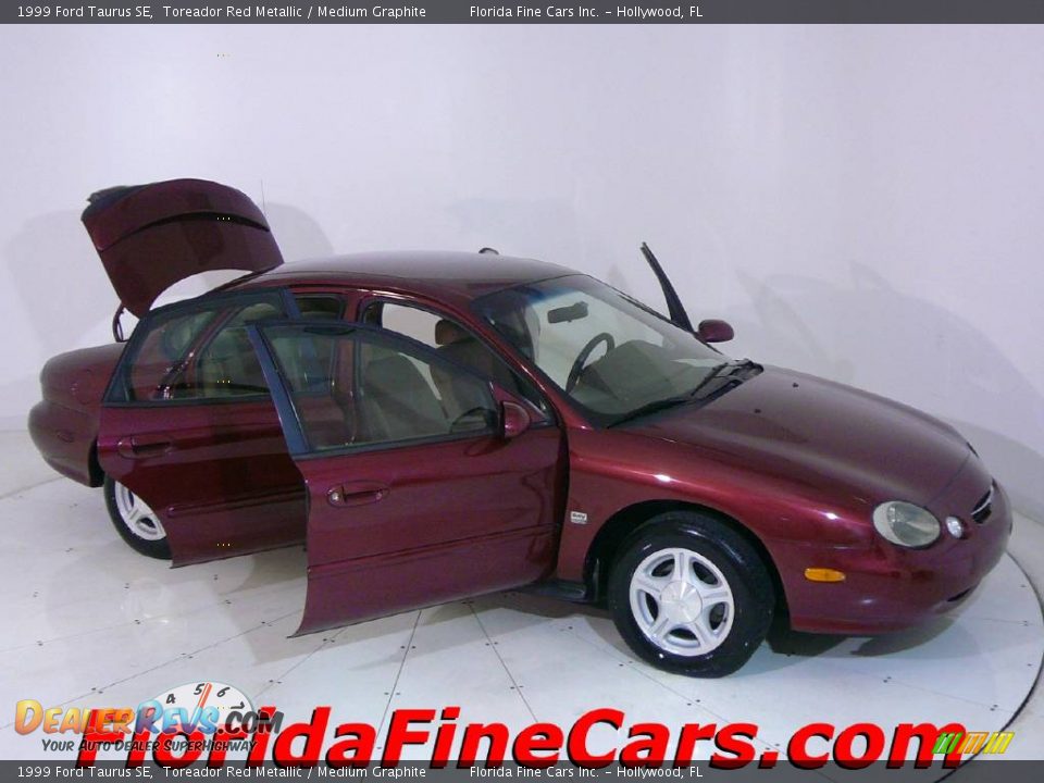 1999 Ford Taurus SE Toreador Red Metallic / Medium Graphite Photo #7