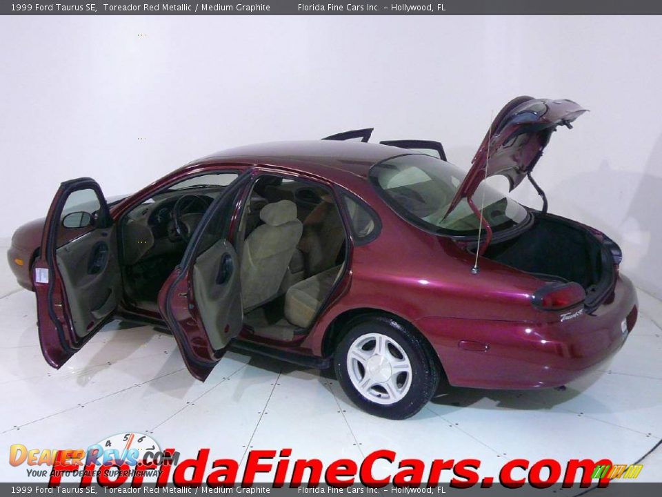 1999 Ford Taurus SE Toreador Red Metallic / Medium Graphite Photo #8