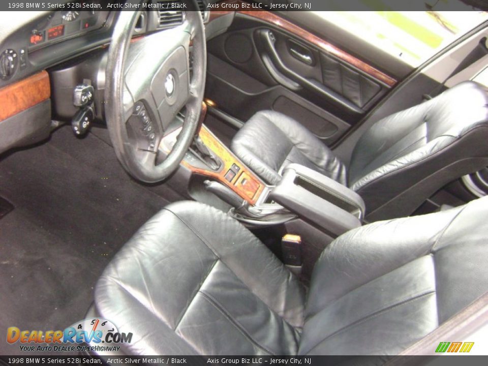 1998 BMW 5 Series 528i Sedan Arctic Silver Metallic / Black Photo #7