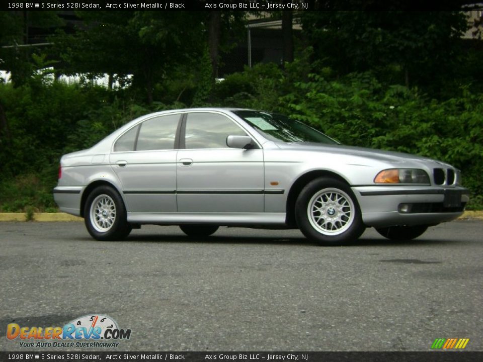 1998 BMW 5 Series 528i Sedan Arctic Silver Metallic / Black Photo #27