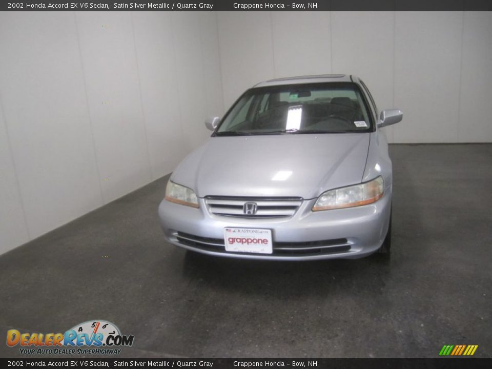 2002 Honda Accord EX V6 Sedan Satin Silver Metallic / Quartz Gray Photo #2