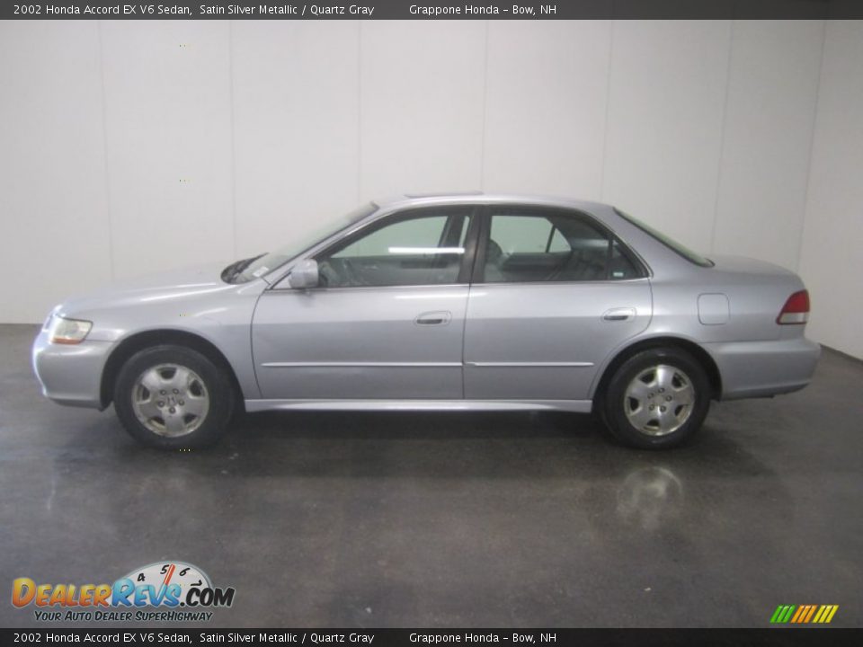 2002 Honda Accord EX V6 Sedan Satin Silver Metallic / Quartz Gray Photo #3