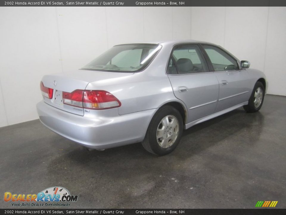 2002 Honda Accord EX V6 Sedan Satin Silver Metallic / Quartz Gray Photo #7