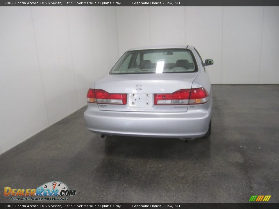 2002 Honda Accord EX V6 Sedan Satin Silver Metallic / Quartz Gray Photo #8