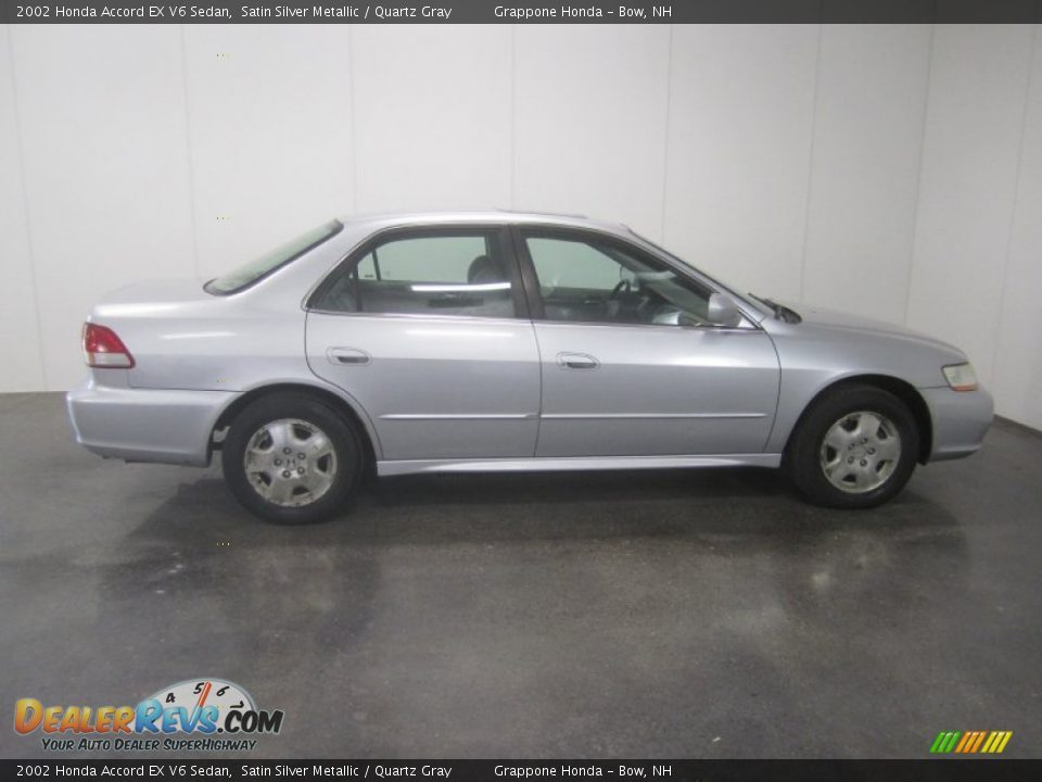 2002 Honda Accord EX V6 Sedan Satin Silver Metallic / Quartz Gray Photo #9