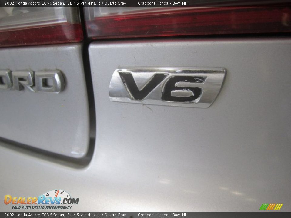 2002 Honda Accord EX V6 Sedan Satin Silver Metallic / Quartz Gray Photo #12