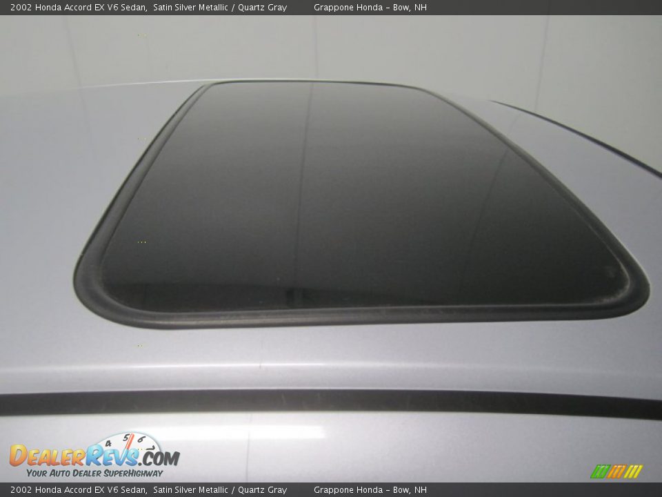 2002 Honda Accord EX V6 Sedan Satin Silver Metallic / Quartz Gray Photo #13