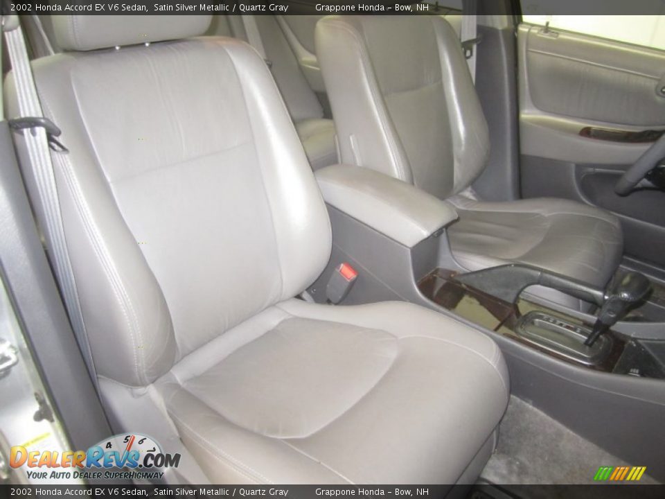 2002 Honda Accord EX V6 Sedan Satin Silver Metallic / Quartz Gray Photo #17