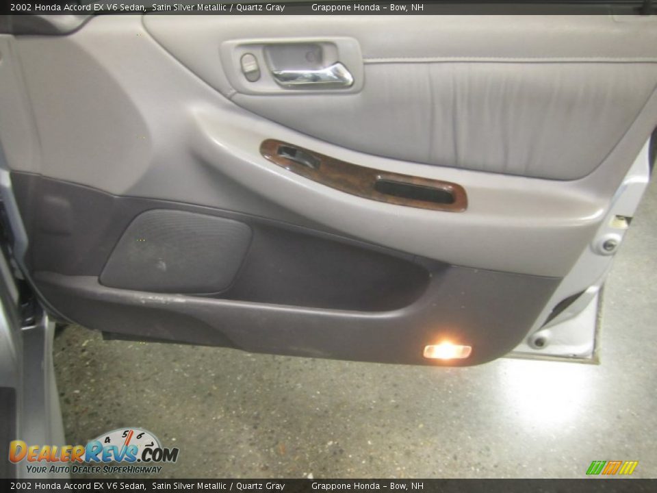 2002 Honda Accord EX V6 Sedan Satin Silver Metallic / Quartz Gray Photo #18