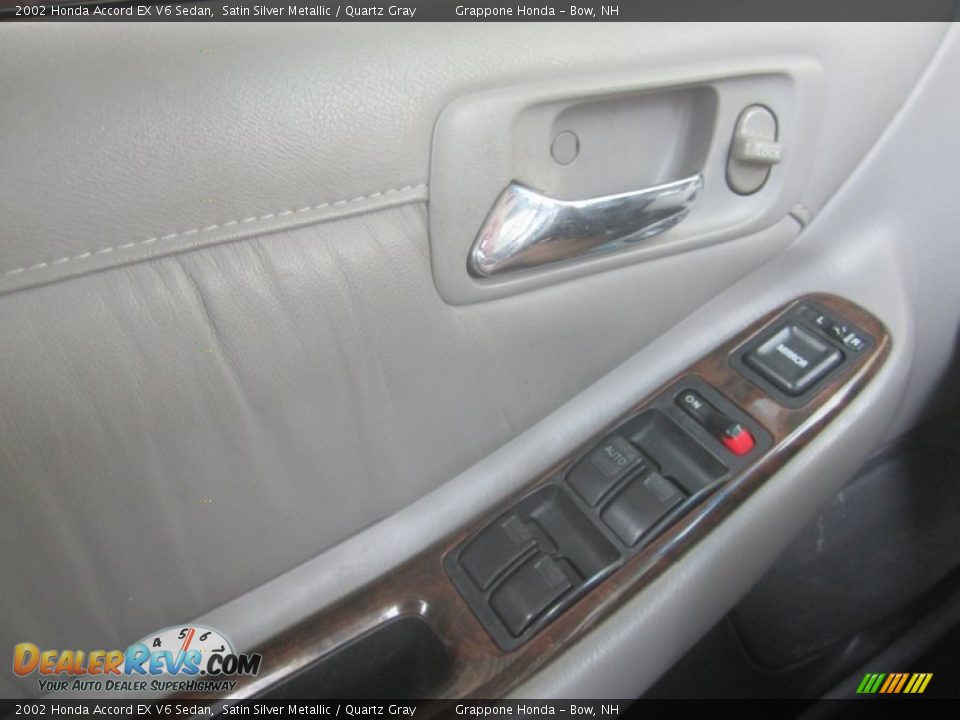 2002 Honda Accord EX V6 Sedan Satin Silver Metallic / Quartz Gray Photo #21