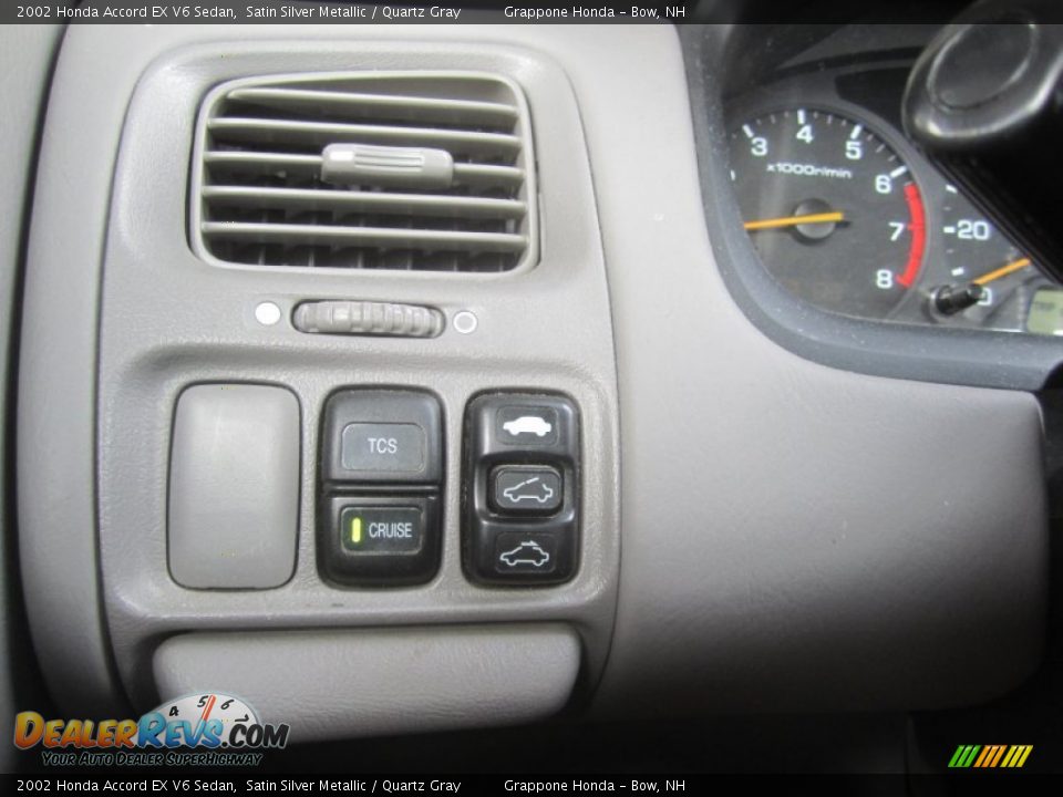 2002 Honda Accord EX V6 Sedan Satin Silver Metallic / Quartz Gray Photo #22