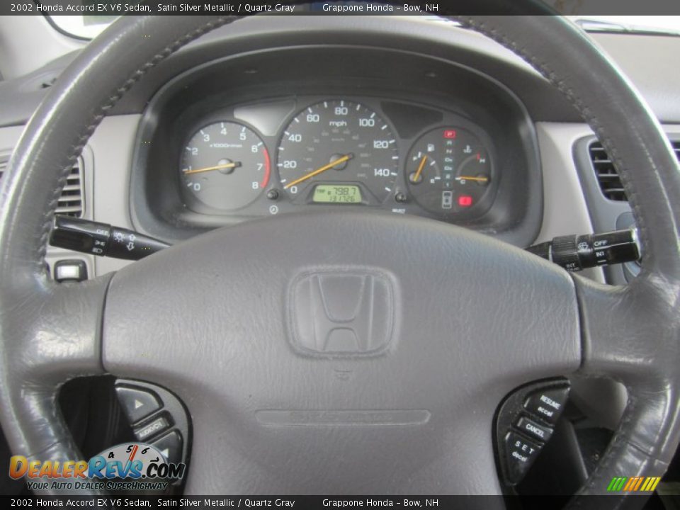 2002 Honda Accord EX V6 Sedan Satin Silver Metallic / Quartz Gray Photo #23
