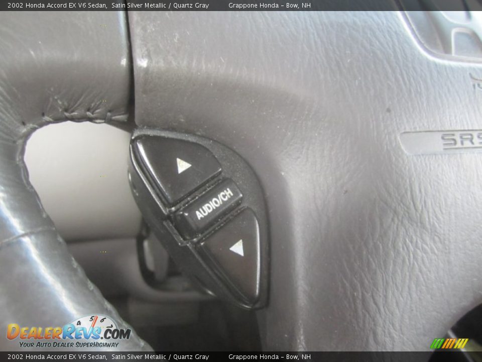 2002 Honda Accord EX V6 Sedan Satin Silver Metallic / Quartz Gray Photo #24