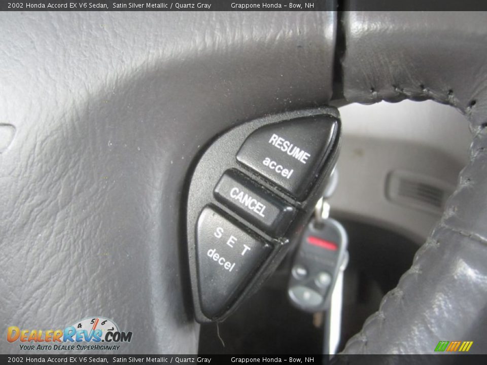 2002 Honda Accord EX V6 Sedan Satin Silver Metallic / Quartz Gray Photo #25