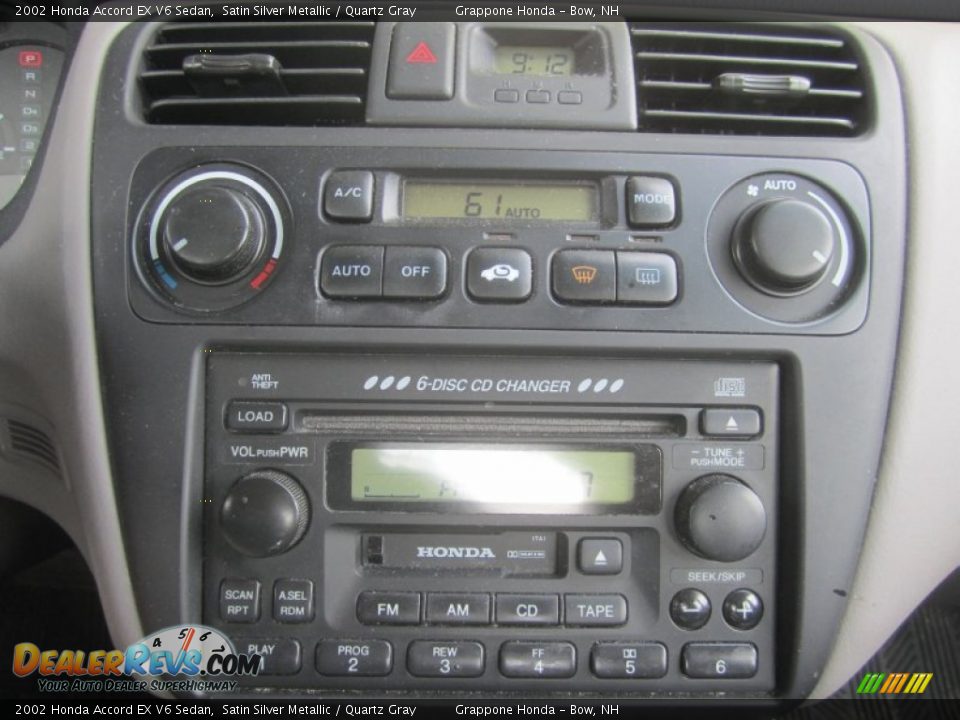 2002 Honda Accord EX V6 Sedan Satin Silver Metallic / Quartz Gray Photo #26