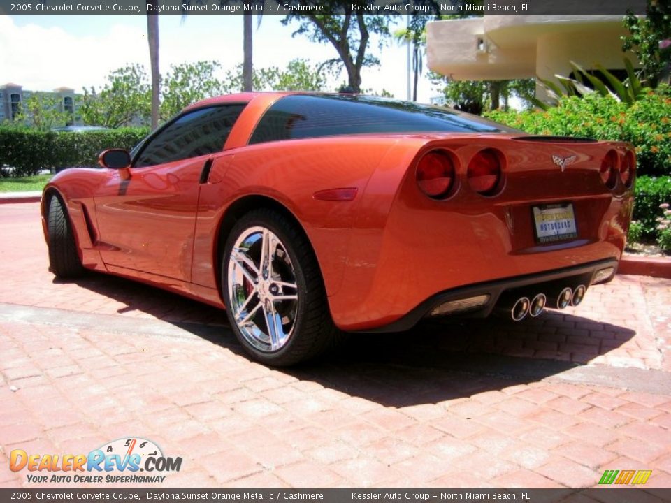 2005 Chevrolet Corvette Coupe Daytona Sunset Orange Metallic / Cashmere Photo #2