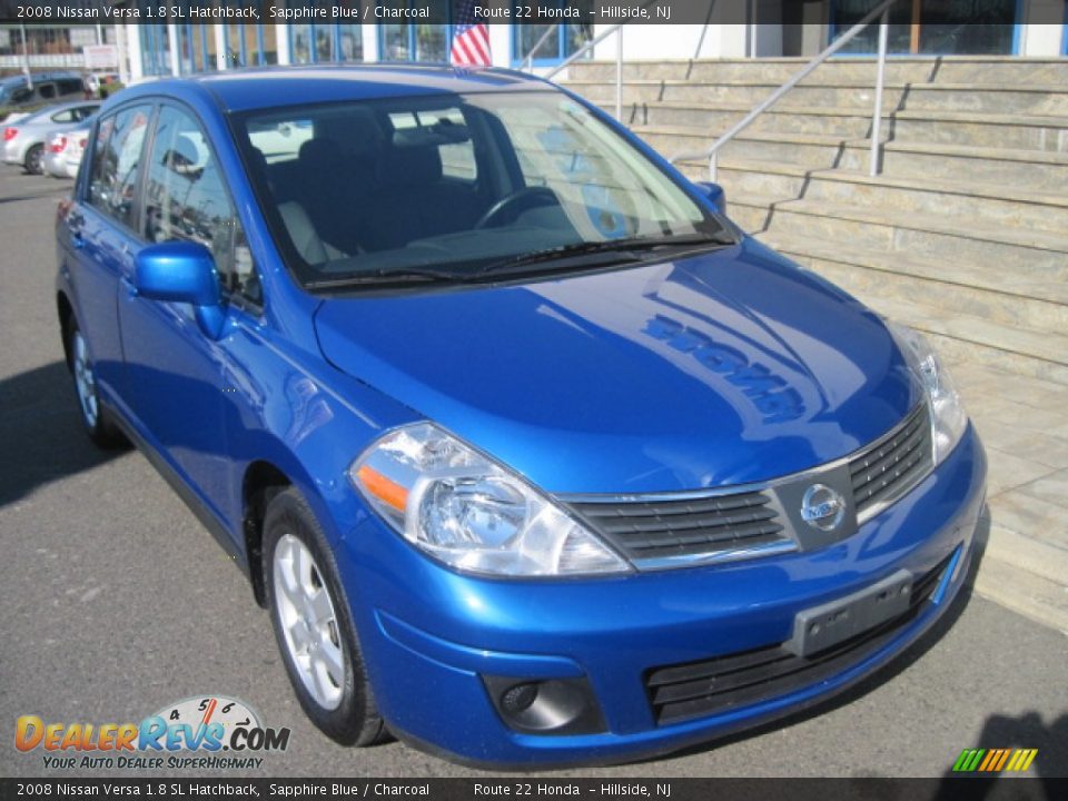 2008 Nissan Versa 1.8 SL Hatchback Sapphire Blue / Charcoal Photo #1