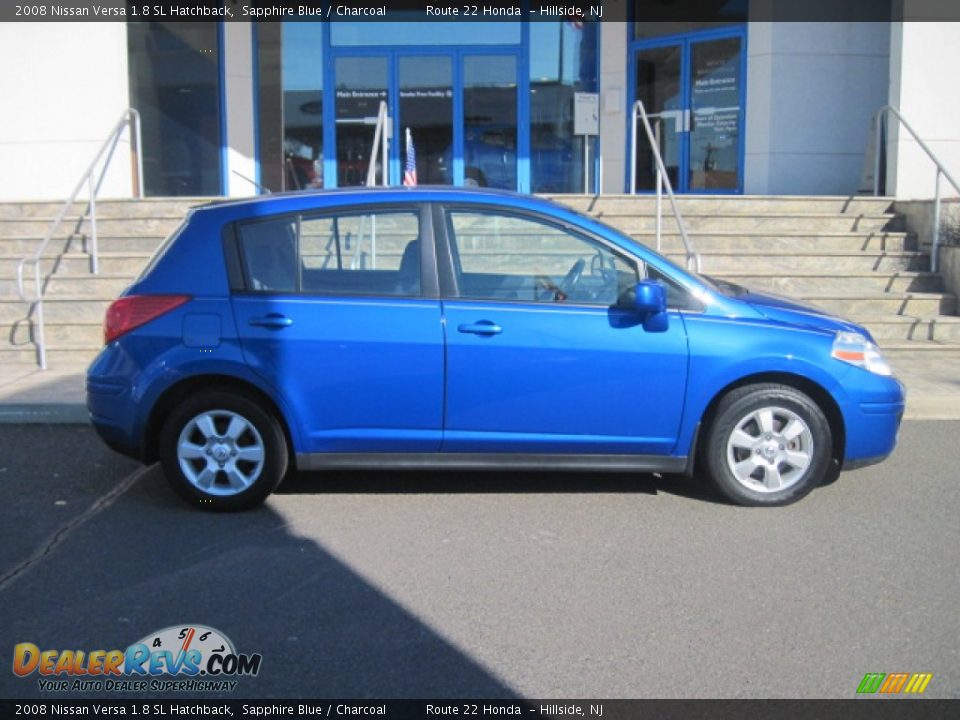 2008 Nissan Versa 1.8 SL Hatchback Sapphire Blue / Charcoal Photo #2