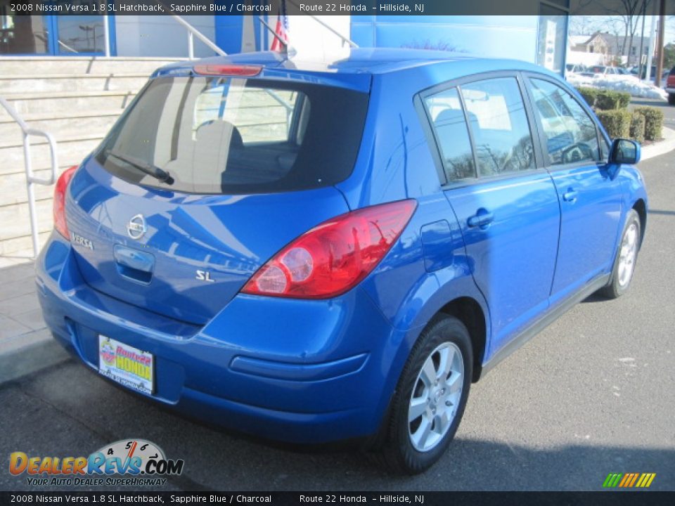 2008 Nissan Versa 1.8 SL Hatchback Sapphire Blue / Charcoal Photo #3