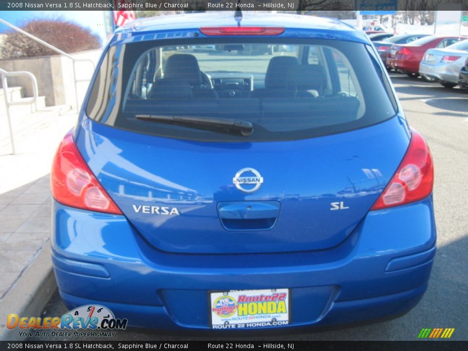 2008 Nissan Versa 1.8 SL Hatchback Sapphire Blue / Charcoal Photo #4