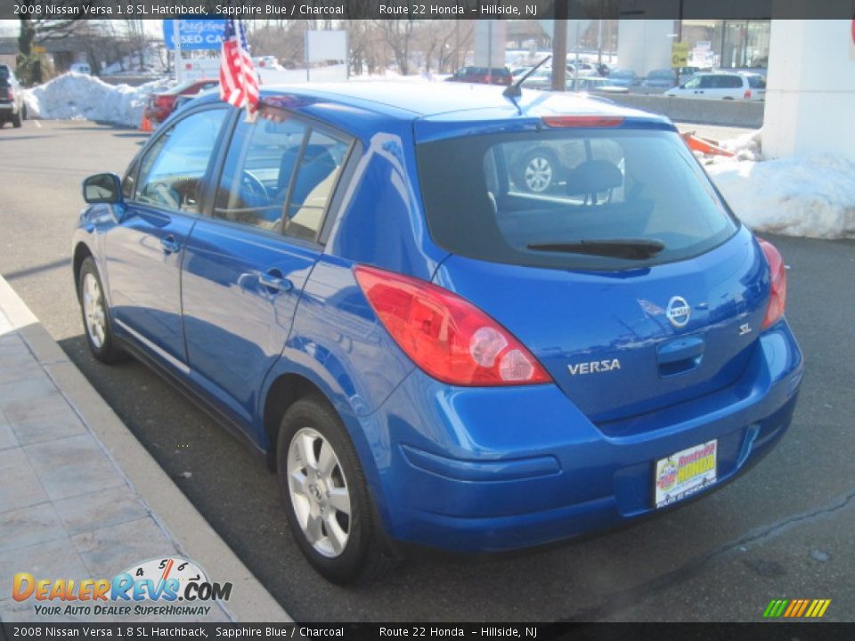 2008 Nissan Versa 1.8 SL Hatchback Sapphire Blue / Charcoal Photo #5