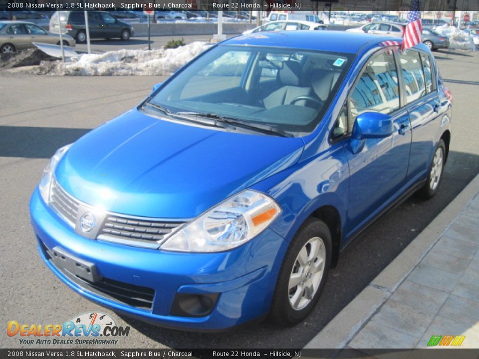 2008 Nissan Versa 1.8 SL Hatchback Sapphire Blue / Charcoal Photo #6