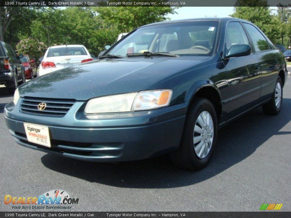 1998 Toyota Camry LE Dark Green Metallic / Oak Photo #1