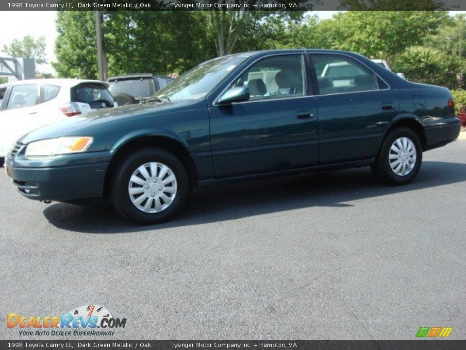 1998 Toyota Camry LE Dark Green Metallic / Oak Photo #2
