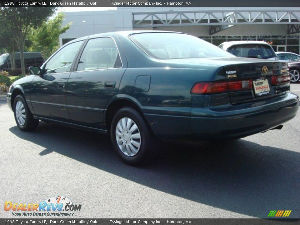 1998 Toyota Camry LE Dark Green Metallic / Oak Photo #4